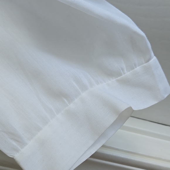 Erica | 90's Vintage White Cotton Collar Frill Feminine Blouse - Picture 8 of 10